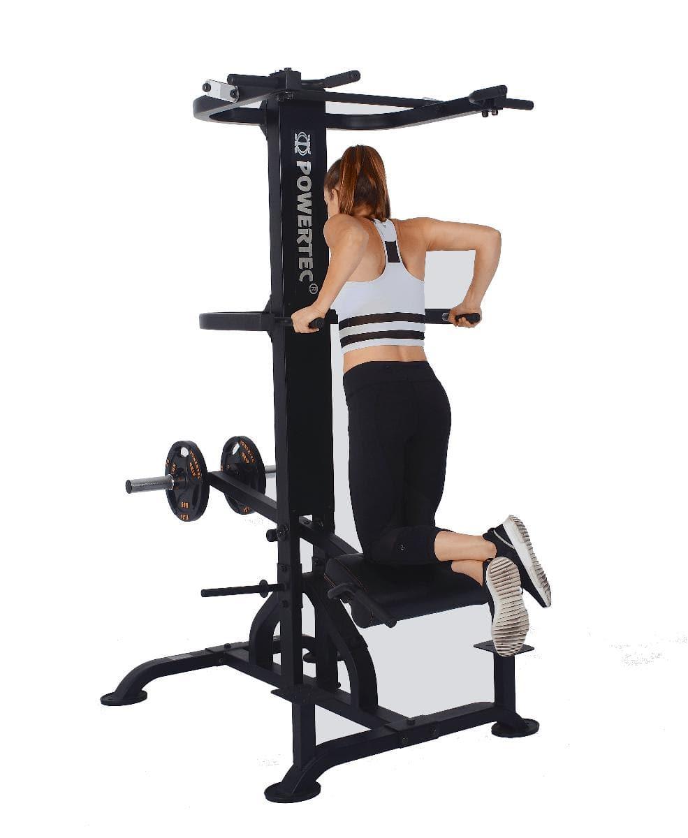 Powertec LeverGym Assisted Chin Up & Dip Station - Home Gym Strength Training Equipment for Pull Ups, Dips & Bodyweight Exercises - Perfect for Home Workouts & Fitness Training