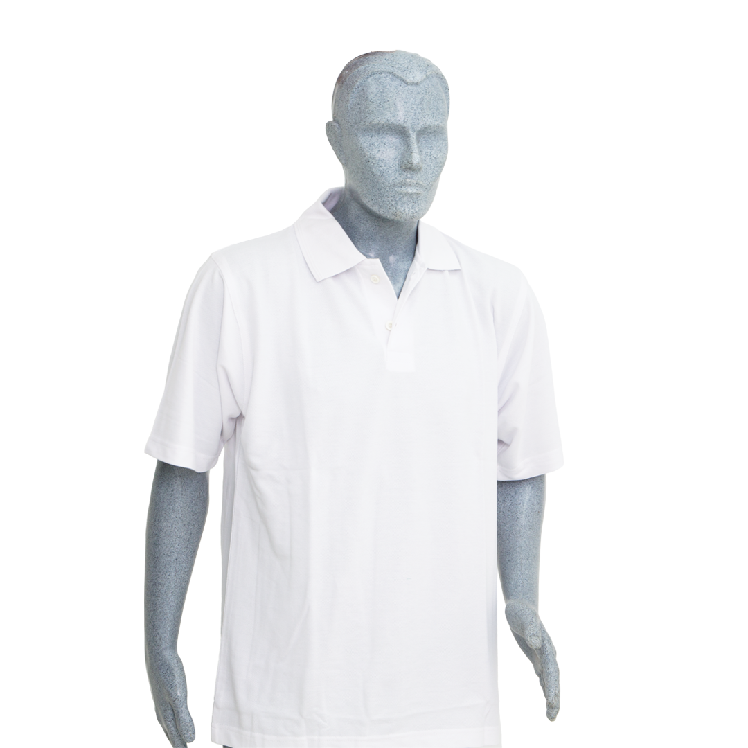 Men's White Polo Shirt - Breathable Cotton Casual T-Shirt for Gym, Workout & Everyday Wear | Comfort Fit & Moisture Wicking | Perfect for Sports, Office & Outdoor Activities