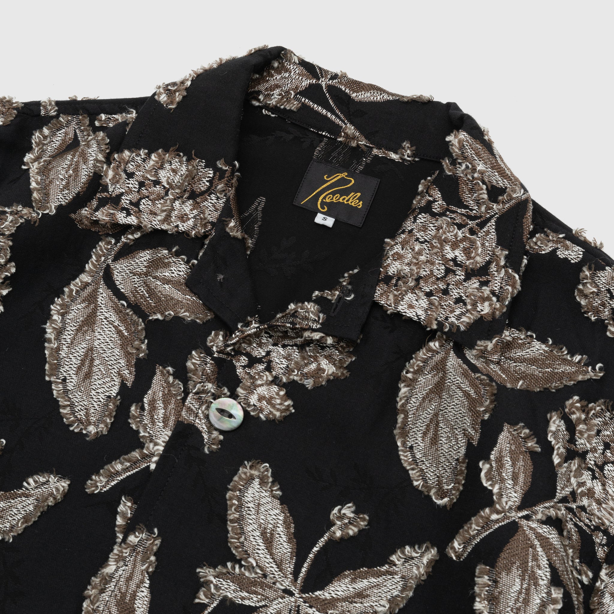 Floral Cut Jacquard Cabana Shirt for Men - Lightweight Summer Beach Shirt, Perfect for Vacation, Pool Party, and Casual Outings