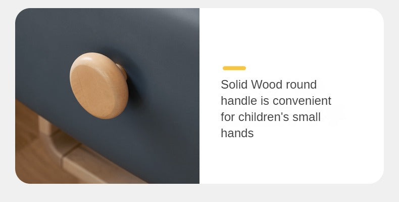 Solid Wood Kids Nightstand - Birch & Poplar Modern Bedside Table for Children's Room - Perfect for Bedrooms, Nurseries & Playrooms