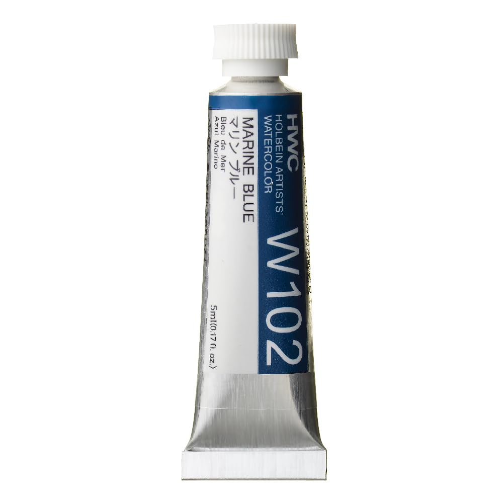 Holbein Artists Watercolor Paint - Marine Blue 5ml Tube | Professional Watercolor for Artists, Students & Hobbyists | Perfect for Painting, Sketching & Mixed Media Art