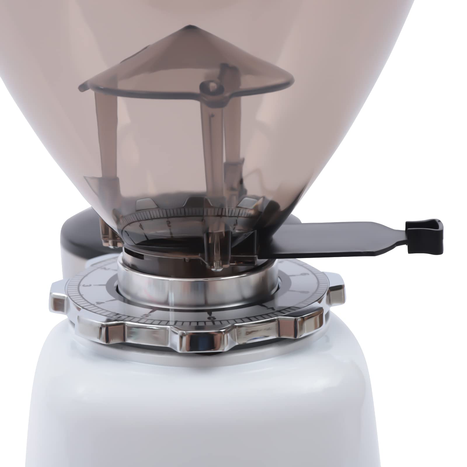 Commercial Coffee Grinder 350W - Heavy Duty Tapered Burr Grinder with Cast Aluminum Body - Extra Wide 1200g Hopper Capacity - Perfect for Coffee Shops, Restaurants & Large Batch Brewing