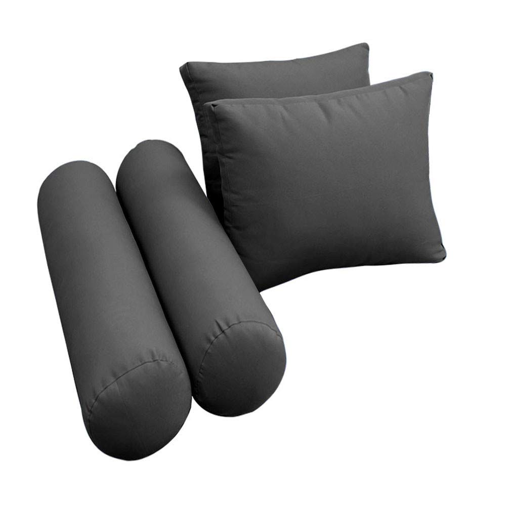 *Cover ONLY* - Style 1 Outdoor Daybed Mattress Bolster Back Pillow Slipcovers Knife Edge Twin - AD003 | Waterproof & UV Resistant Replacement Covers for Patio, Poolside & Garden Furniture