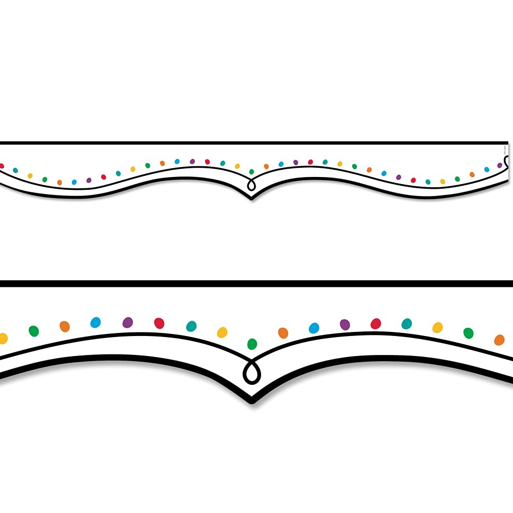 CTP Color Dotted Swirl Bulletin Board Border - Creative Teaching Press 10484 - Perfect for Classroom Decor, Office Notice Boards & DIY School Projects