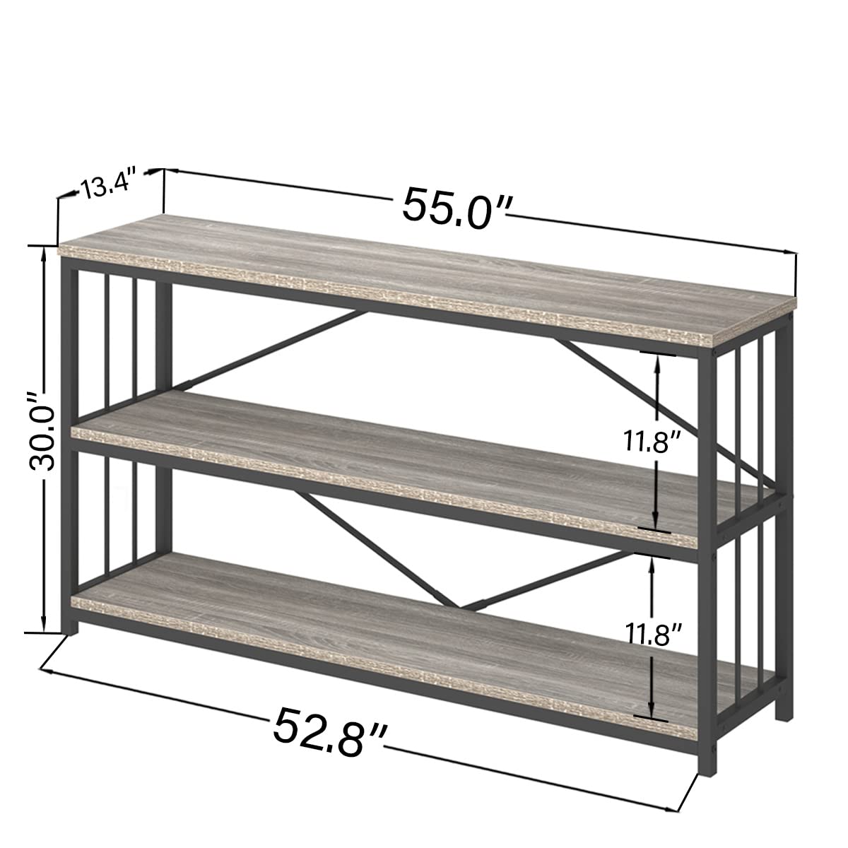 LVB Farmhouse Industrial Console Table - 55