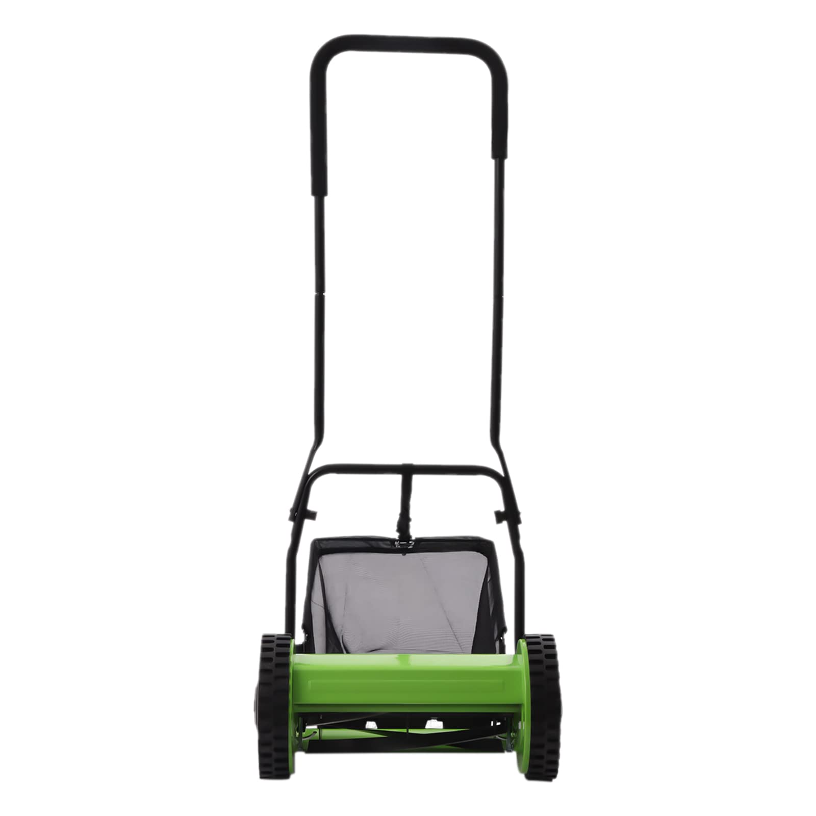 12-Inch Manual Push Reel Lawn Mower with 23L Grass Collection Bag - 5-Blade Push Lawn Sweeper for Small to Medium Yards - Eco-Friendly Manual Grass Catcher & Dethatcher - Perfect for Trimming, Edging & Maintaining Healthy Lawns (12-Inch Cutting Width)