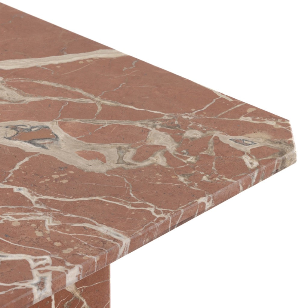 Edina Rustic Marble Coffee Table - Modern Living Room Centerpiece for Home Decor