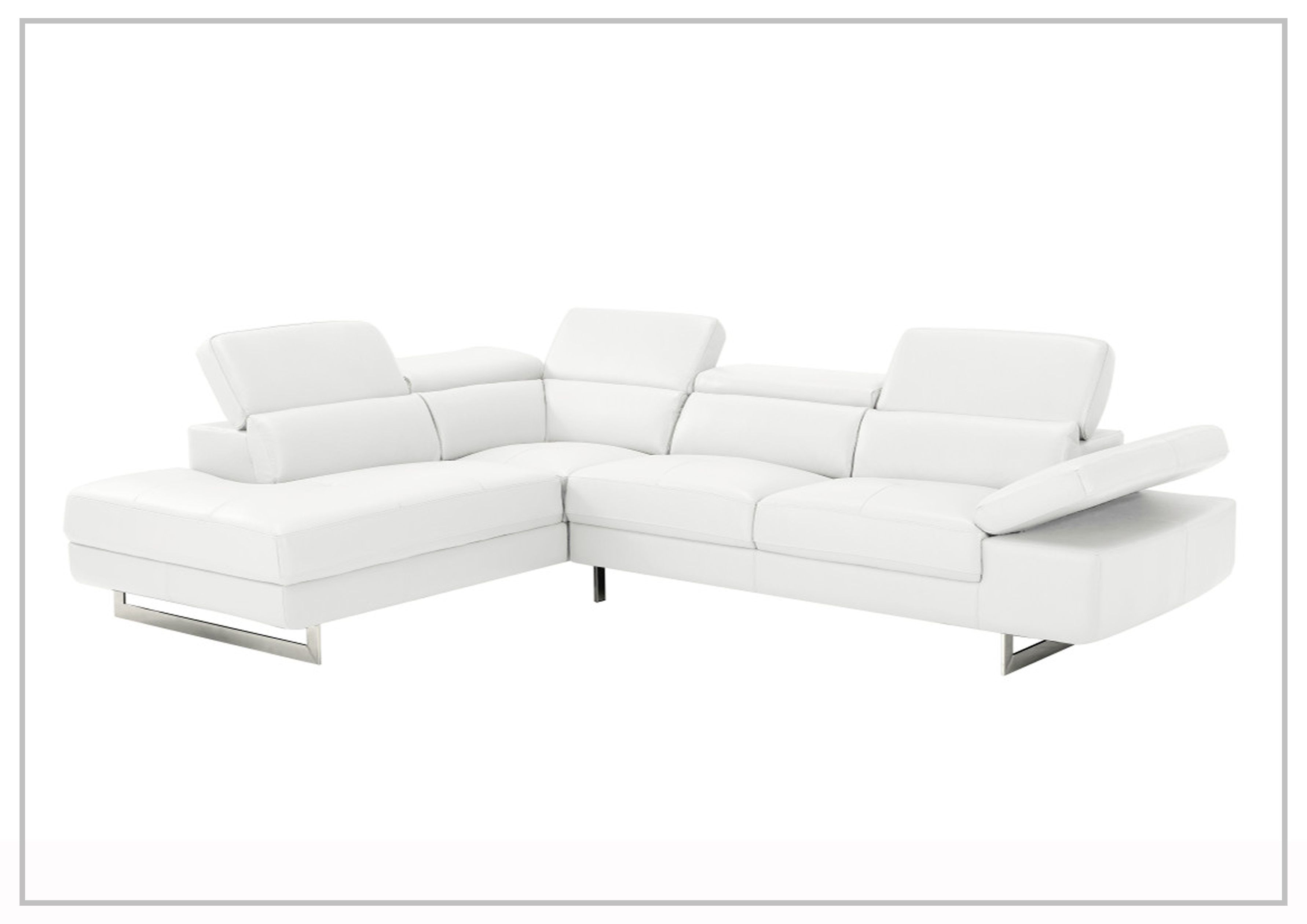 Gio Italia Cavour Mansion L-Shaped Italian Leather Sectional Sofa - Luxurious Modern Living Room Furniture for Home Theater & Family Gatherings