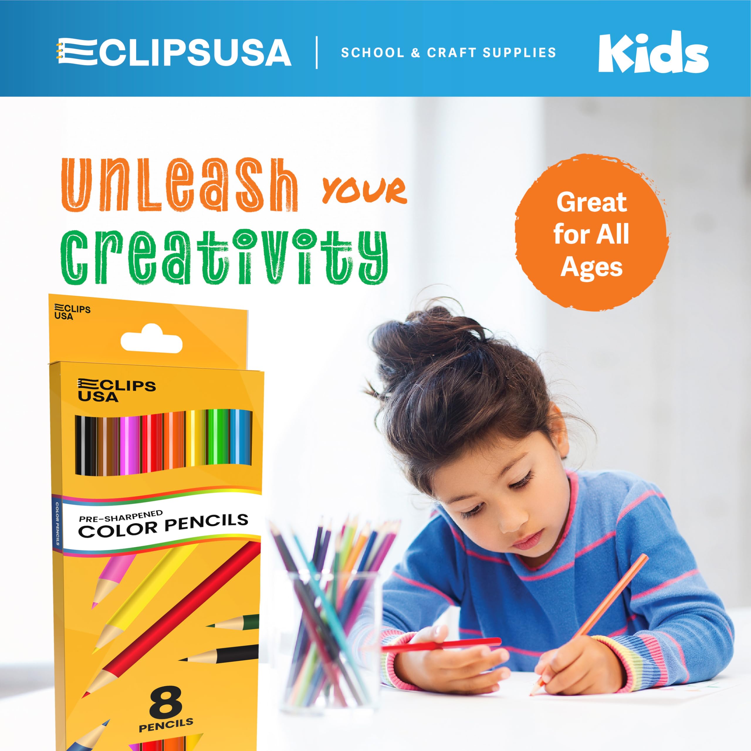 Vibrant Colored Pencils Set - 8 Premium Artist Pencils for Kids & Adults - Perfect for Sketching, Drawing, Coloring Books & DIY Art Projects (1 Box)