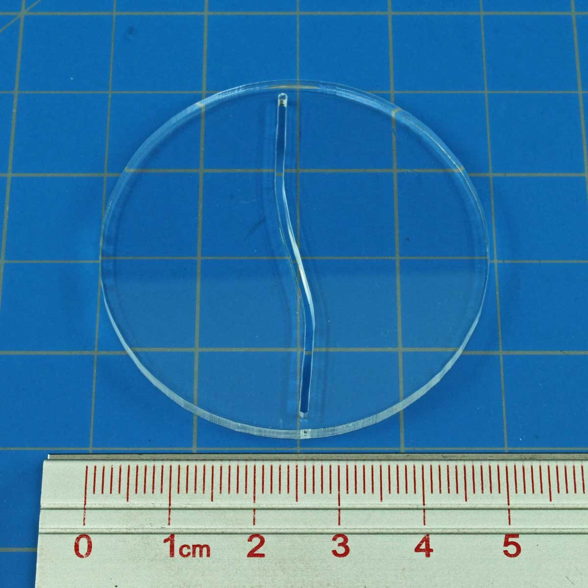 LITKO 3mm Clear Acrylic Miniature Bases - 50mm Slotted Paper Figure Holders for Dungeons and Dragons RPG | Durable Game Card Stands for Tabletop Gaming & Miniature Displays