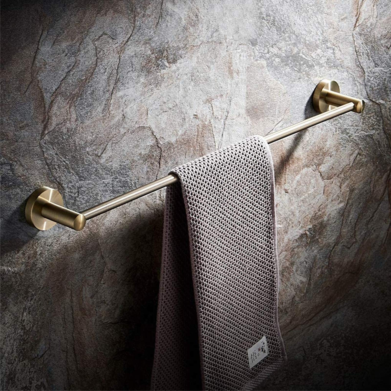 Brushed Copper Towel Bar - 40Cm Single Towel Rail, Shower Towel Holder for Bathroom - Perfect for Hanging Hand Towels, Washcloths & Bathrobes in Modern Homes