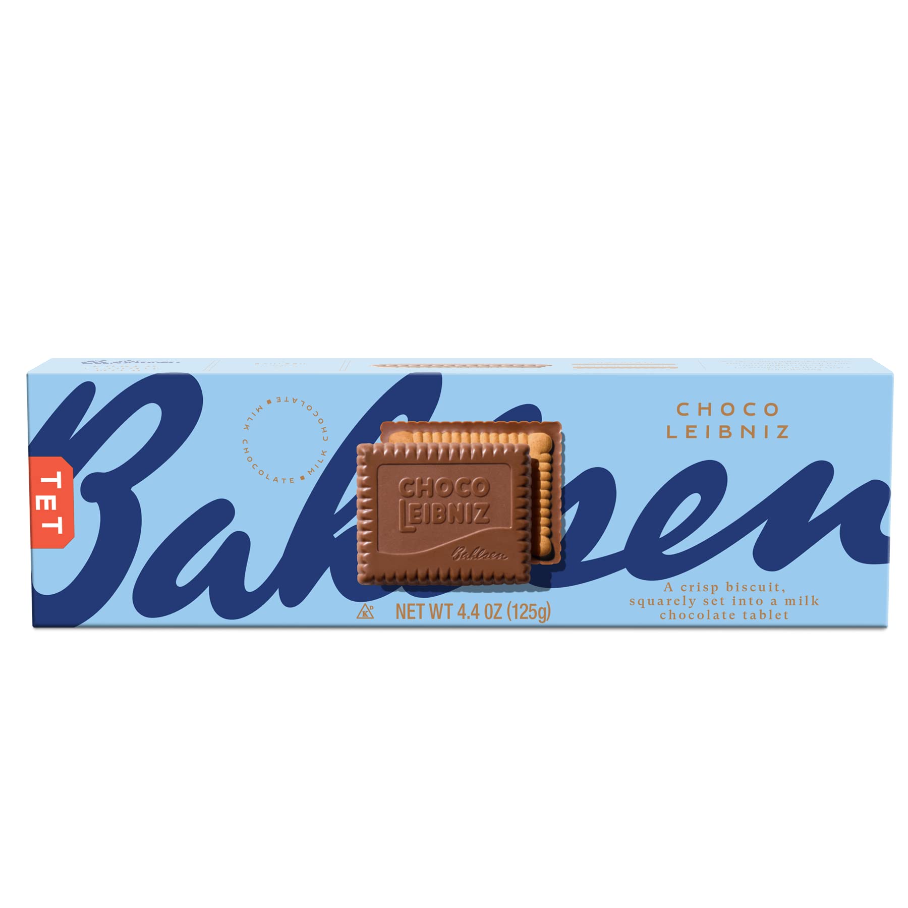 Bahlsen Choco Leibniz Milk Chocolate Cookies (3 Pack) - German Butter Biscuits with Thick Chocolate Layer - 4.4 oz per Box - Perfect for Tea Time, Gifts & Snacking