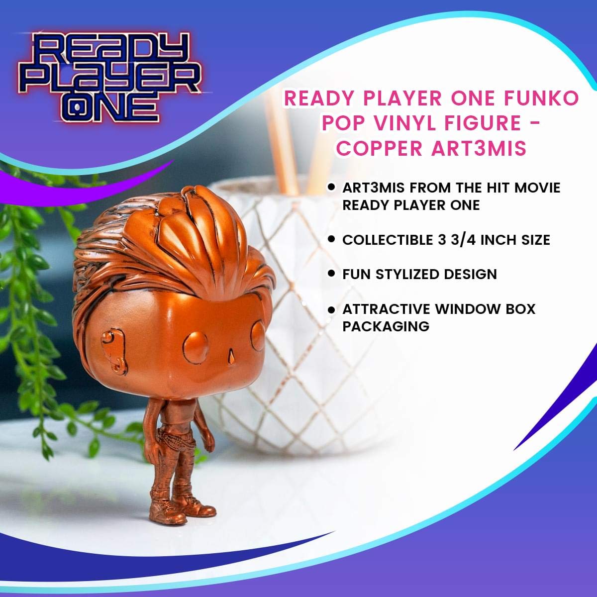 Funko Pop! Movies: Ready Player One - Art3mis (Copper) Exclusive Vinyl Figure | Collectible Gift for Gamers & Movie Fans | Perfect for Display, Gaming Rooms & Pop Culture Collections