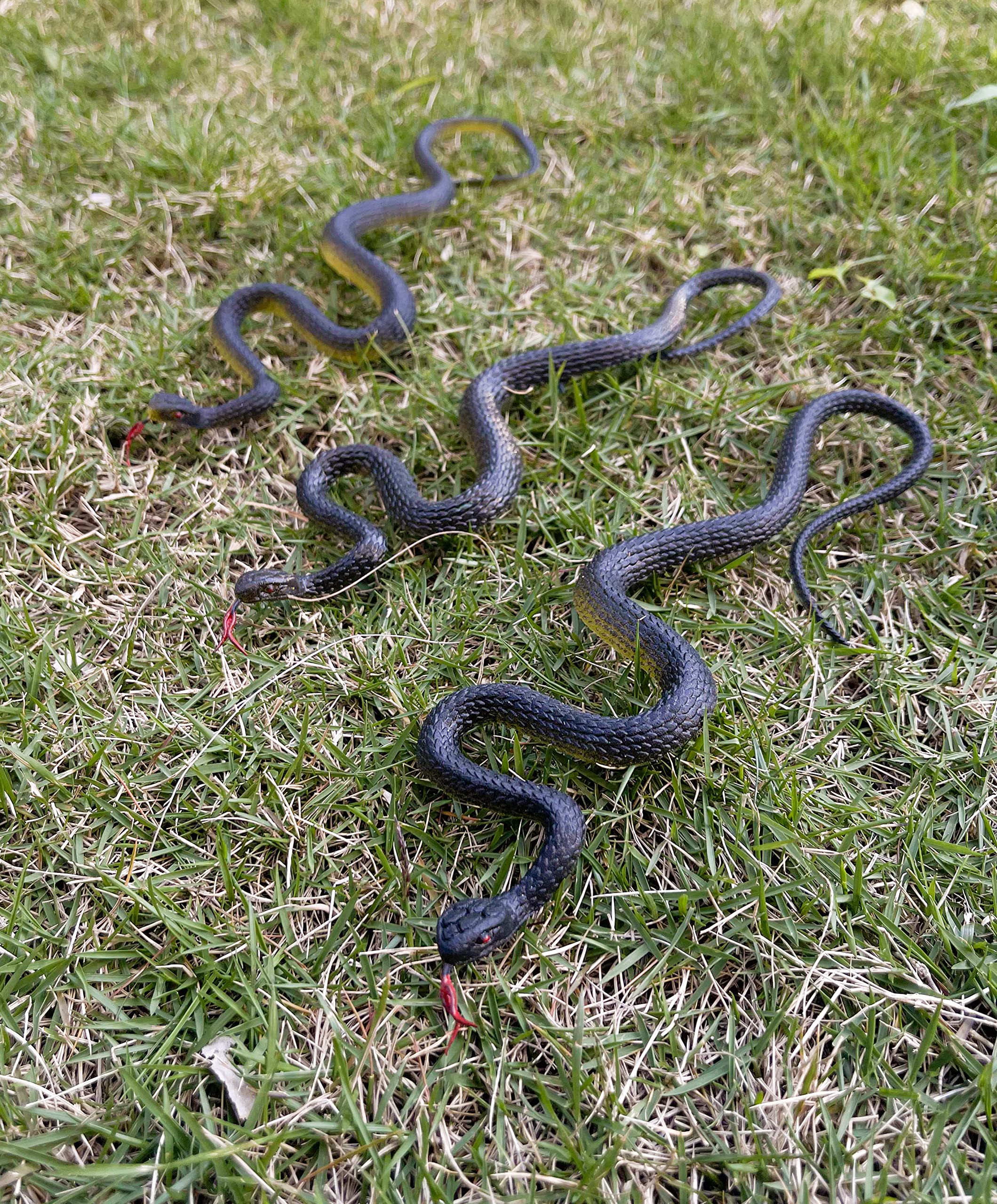10PCS Realistic Fake Snake Toys - Lifelike Rubber Snake Prank Gifts for Halloween & April Fool's Day - Party Decorations & Outdoor Scare Prank Props