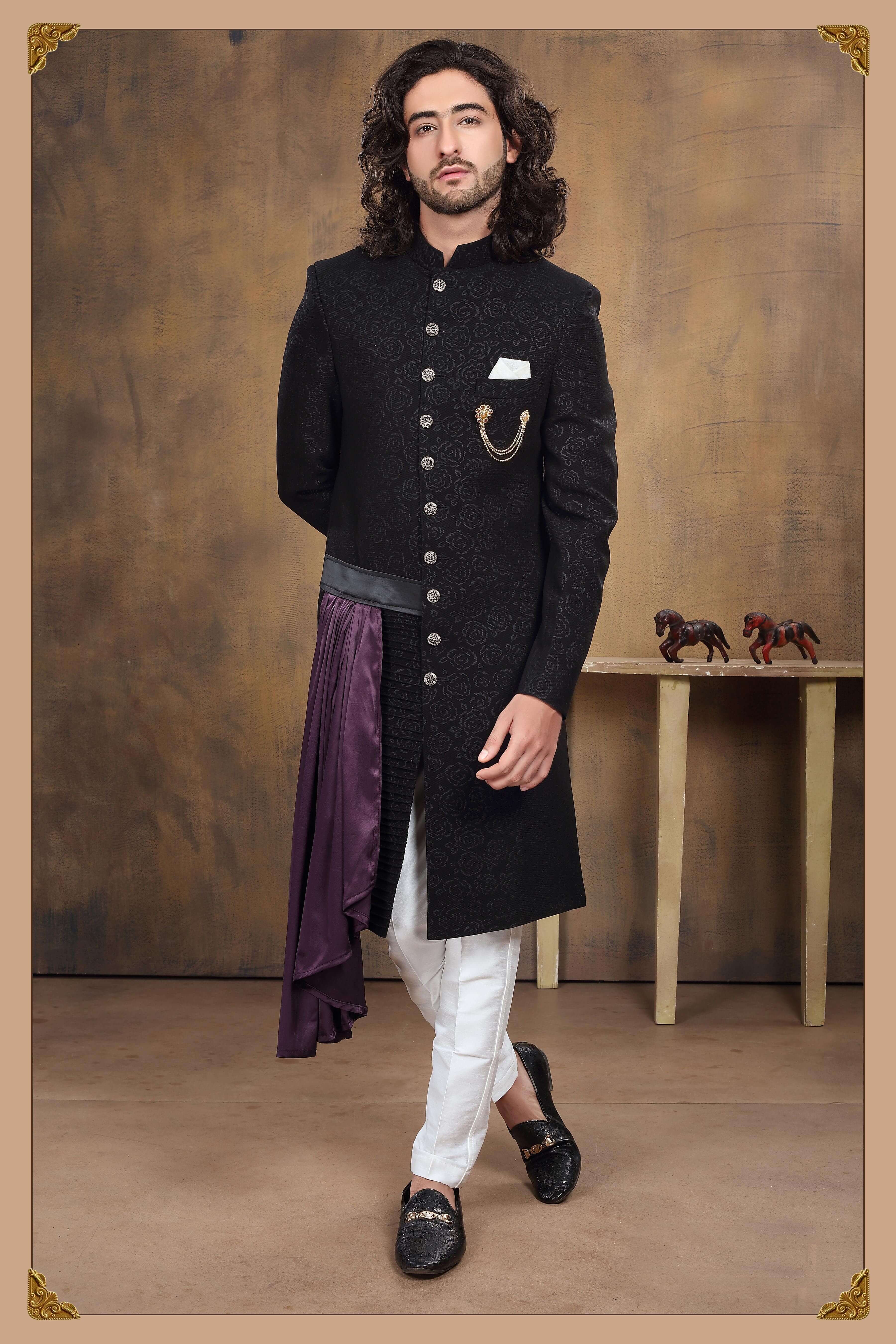 Stylish Black Kurta for Men - Premium Imported Aligadhi Cotton - Perfect for Festivals, Weddings & Casual Wear
