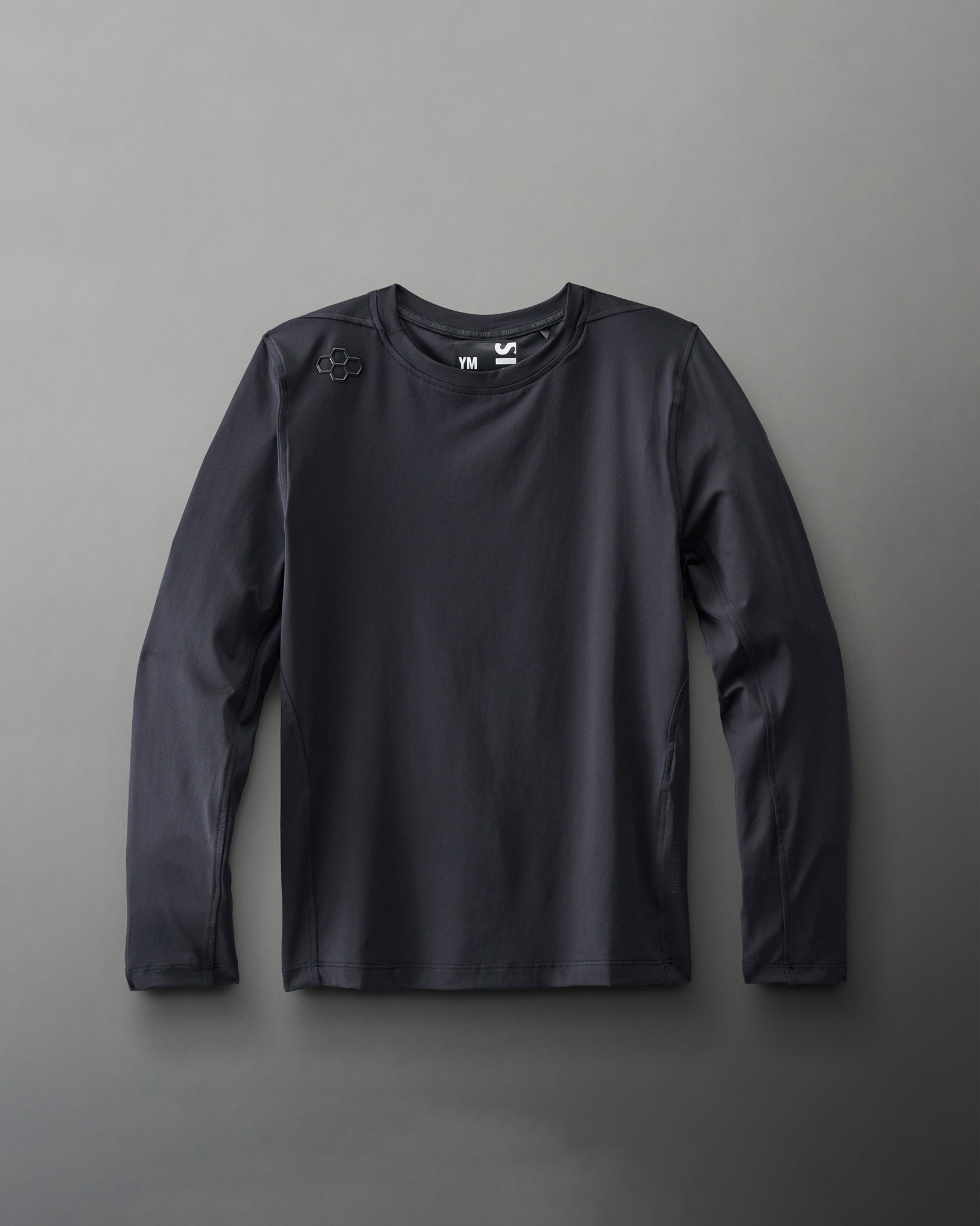 RUDIS Performance Youth Long Sleeve Wrestling Shirt - Black - Perfect for Training, Competition & Everyday Wear