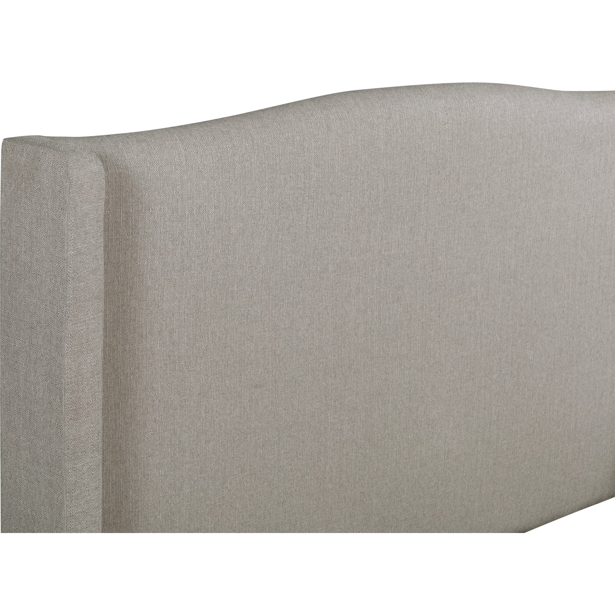 Slate Grey Upholstered Wingback Bed - Luxury Modern Bedroom Furniture for Master Suite & Guest Room Decor