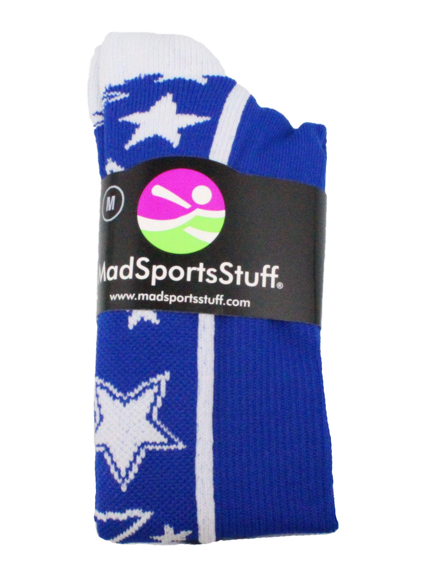 MadSportsStuff Softball Socks with Stars - Over The Calf Tall Socks for Girls, Women, Youth & Adults | Baseball, Softball & Sports Performance Socks