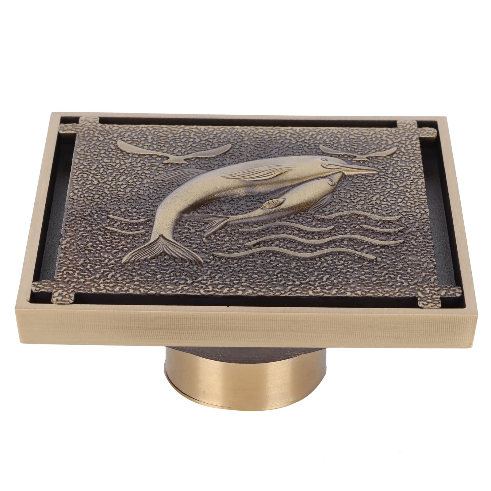 Hyuduo Antique Copper Shower Drain - Bathroom Floor Waste Drain Cover for Hotel, Toilet, Kitchen & Bedroom | Durable & Stylish Bath Accessory for Home & Commercial Use