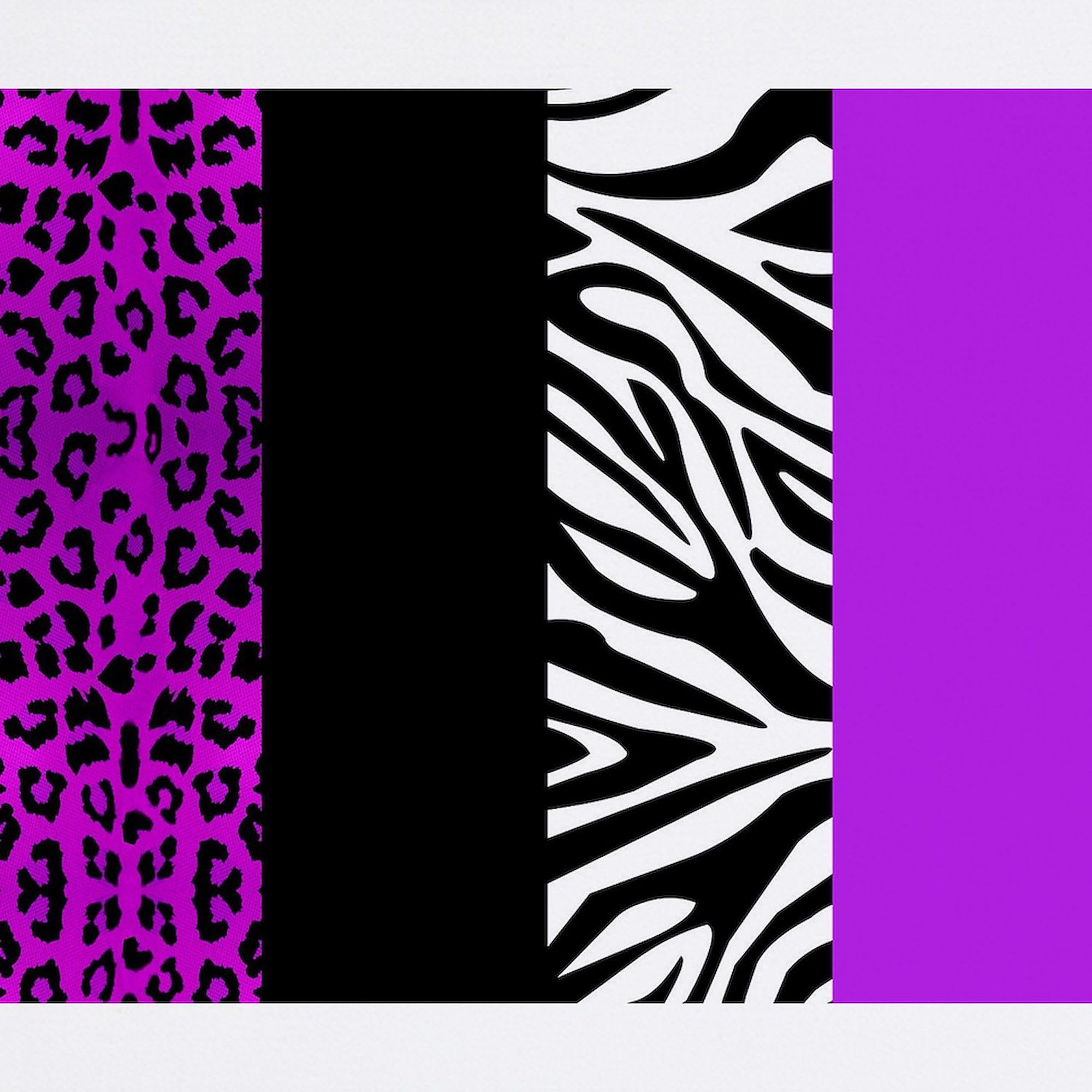 Non-Slip Purple Leopard & Zebra Print Gaming Mouse Pad - Durable Rubber Base for PC, Laptop, Office & Home Computer Workstations