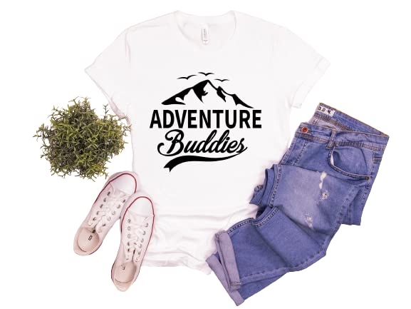 Custom Women's & Men's T-Shirts - Adventure Buddies Short Sleeve Tees for Birthdays & Funny Gifts | Casual Wear, Party Outfits & Everyday Fashion