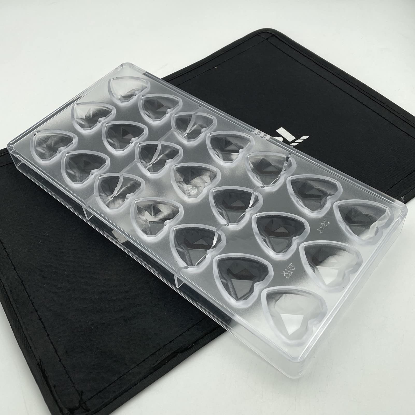Premium Diamond Heart Chocolate Mold - Polycarbonate Candy Tray for Valentine's Gifts, Wedding Favors & DIY Desserts - Perfect for Chocolate Making, Candy Crafts & Baking Decorations