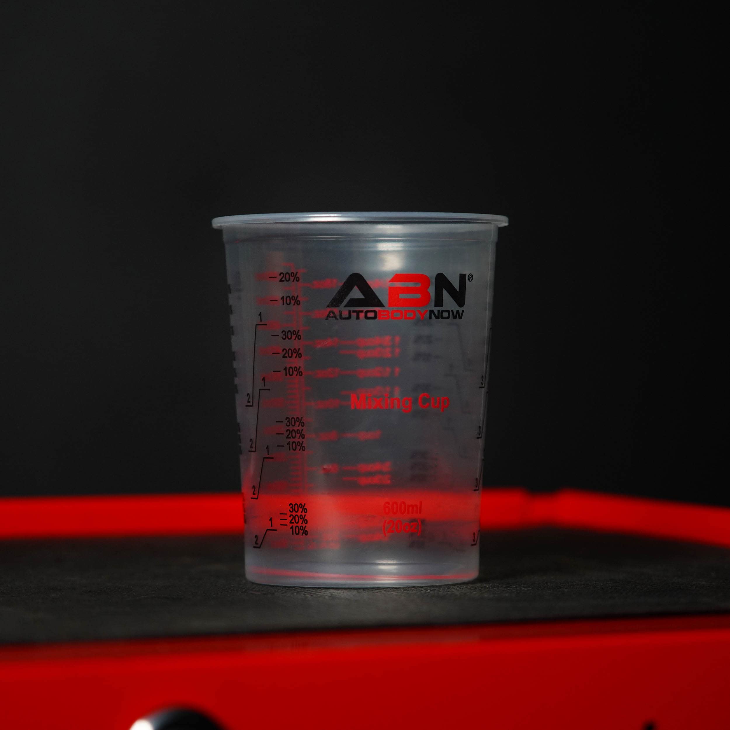 ABN 20oz Automotive Paint Mixing Cups - 25 Pack Plastic Measuring Cups for Epoxy Resin, Activators, Thinners - Includes Bonus Mixing Sticks - Perfect for Auto Body Repair, DIY Projects & Crafting