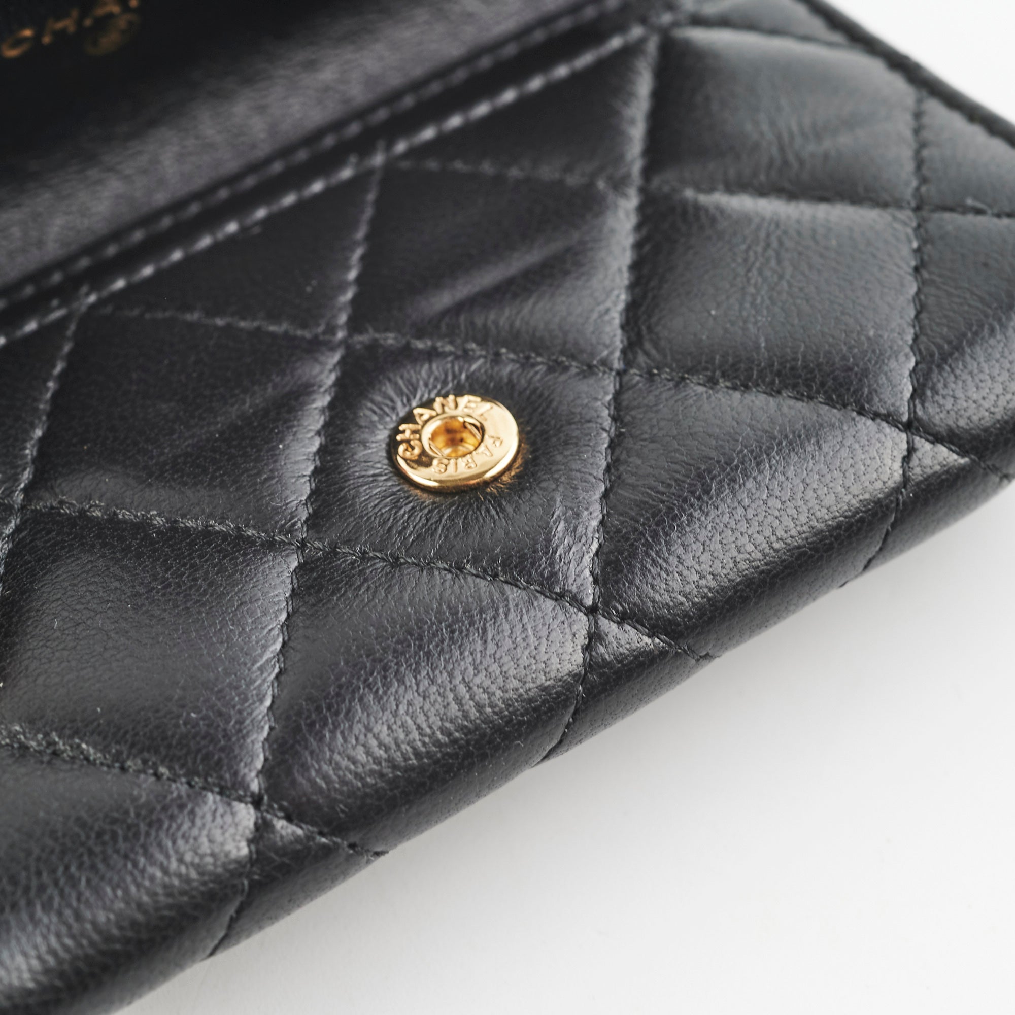 Chanel Mini Black Lambskin Card Holder Wallet - Luxury Compact Leather Credit Card Case for Women - Perfect for Everyday Use, Travel & Gift Giving