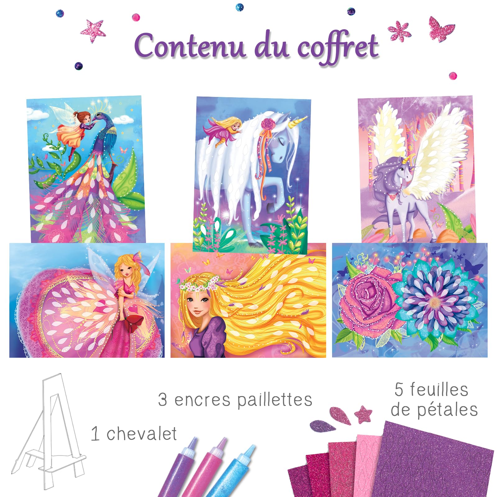 Crea Line CL159 Creation Cards - Sparkling Fairies DIY Craft Kit for Kids, Birthday Party Favors & Scrapbooking Supplies | Perfect for Arts & Crafts, Gift Giving & Creative Projects