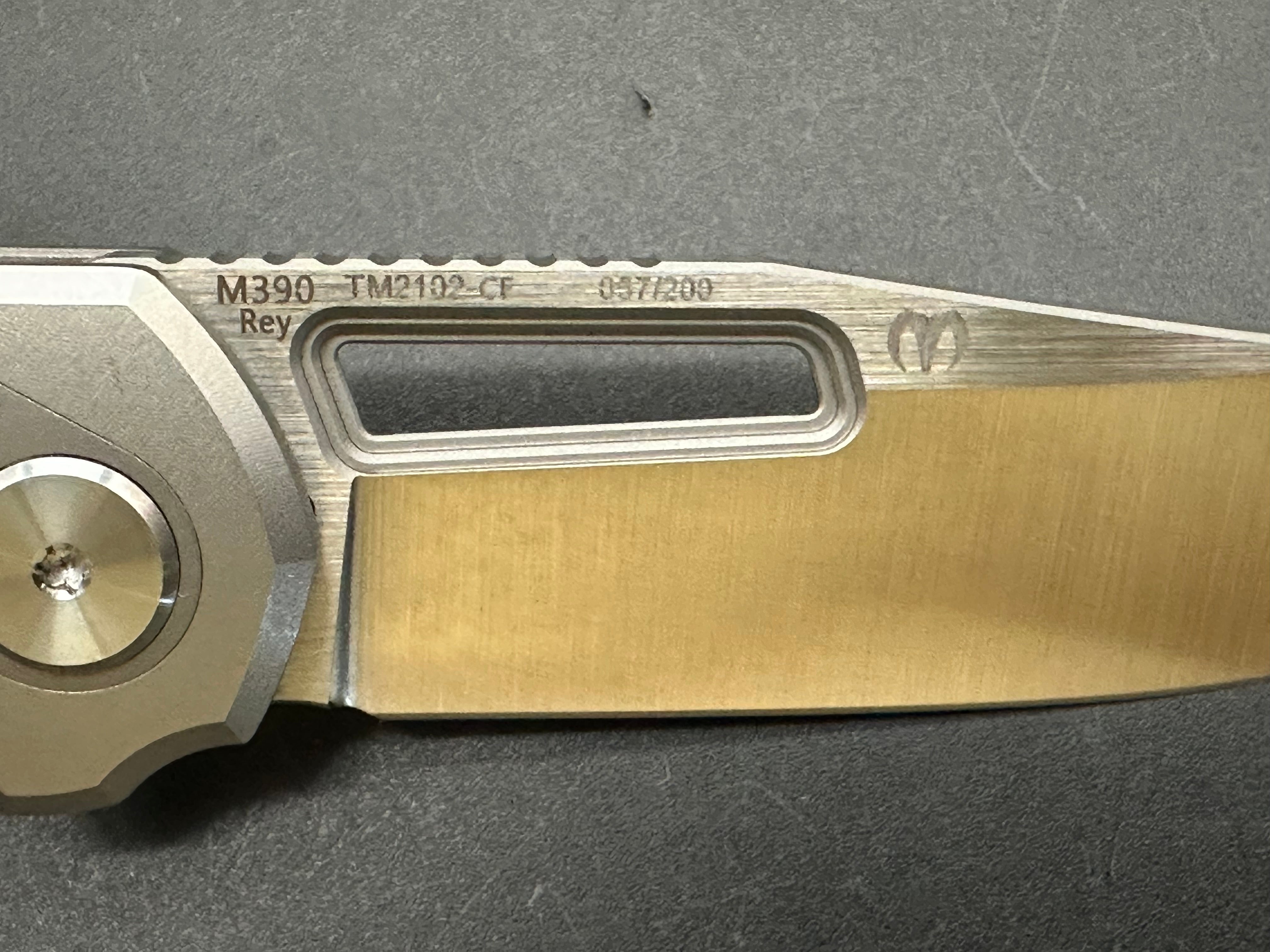 B'yond EDC Rey Integral Frame Lock Knife - Titanium & Carbon Fiber Folding Pocket Knife (3.25