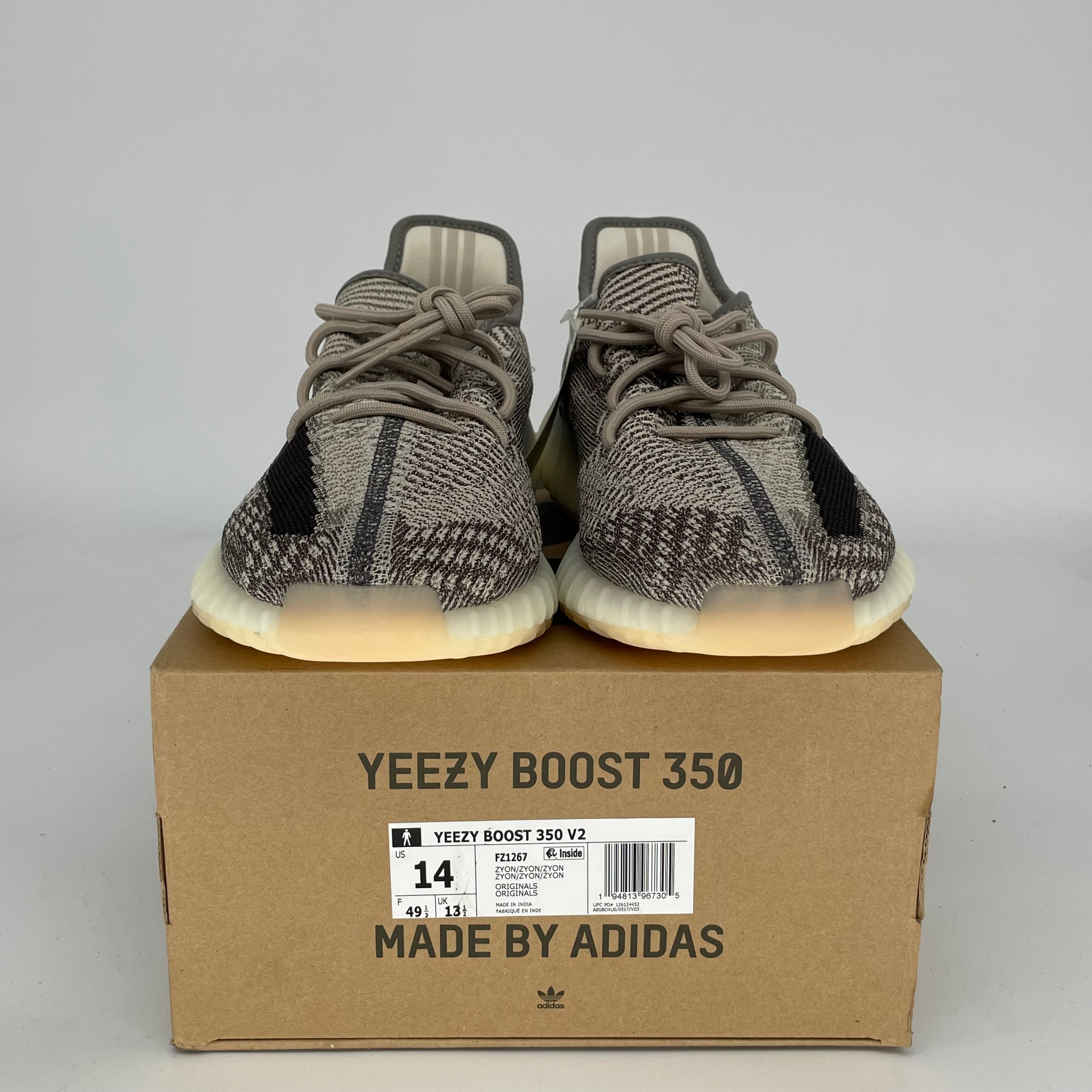 Adidas Yeezy Boost 350 V2 Zyon Sneakers - Men's Size 14 (FZ1267) | Comfortable Running Shoes for Gym, Casual Wear & Street Style