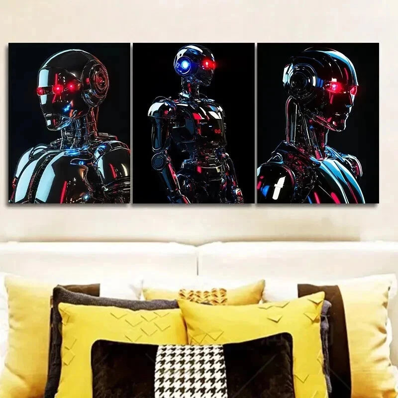 3-Piece Astronauts on the Moon Wall Art Set - 16