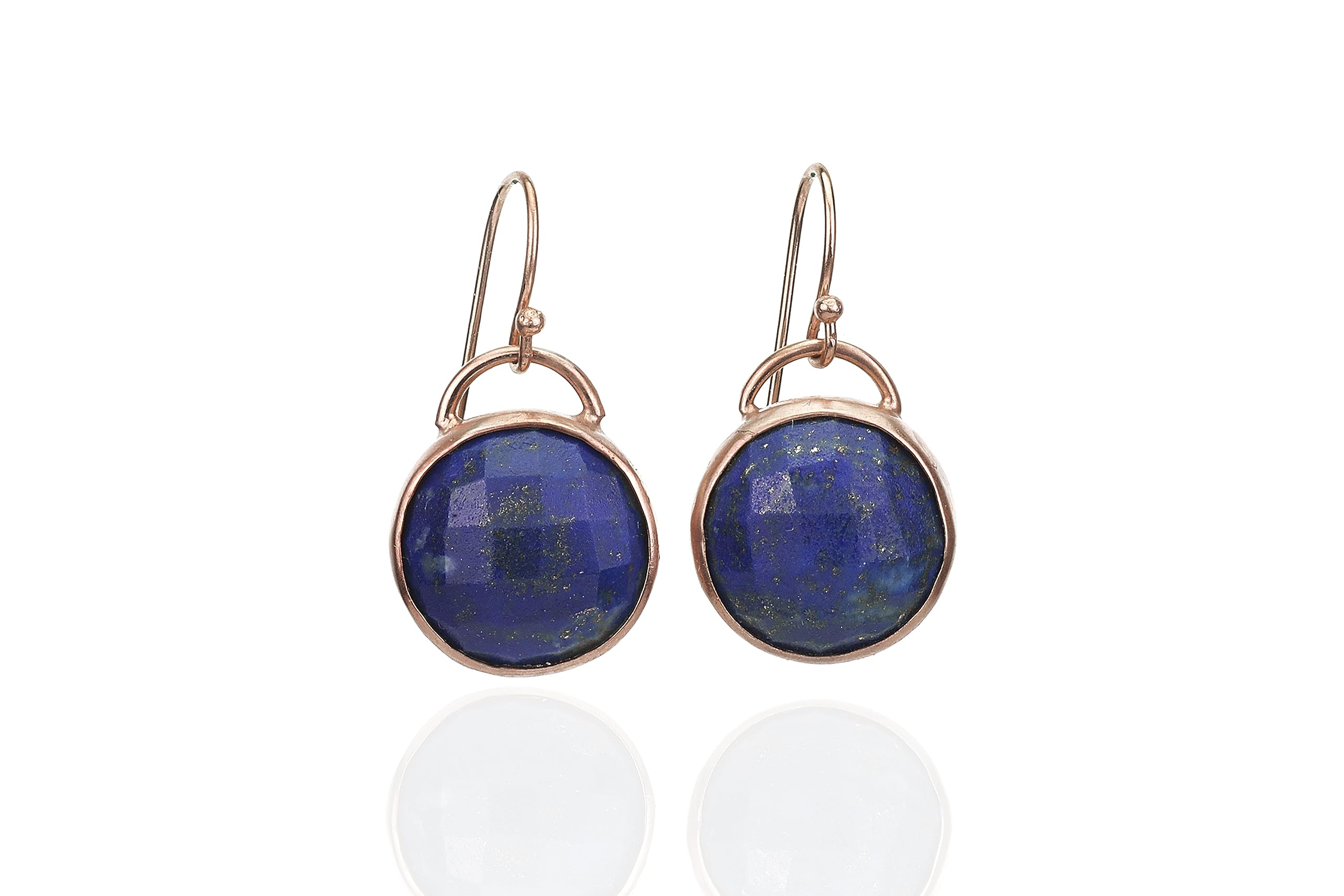 Gold Filled Lapis Lazuli Statement Earrings - September Birthstone Dangle Purse Style Handmade Jewelry for Women | Perfect for Parties, Weddings & Special Occasions