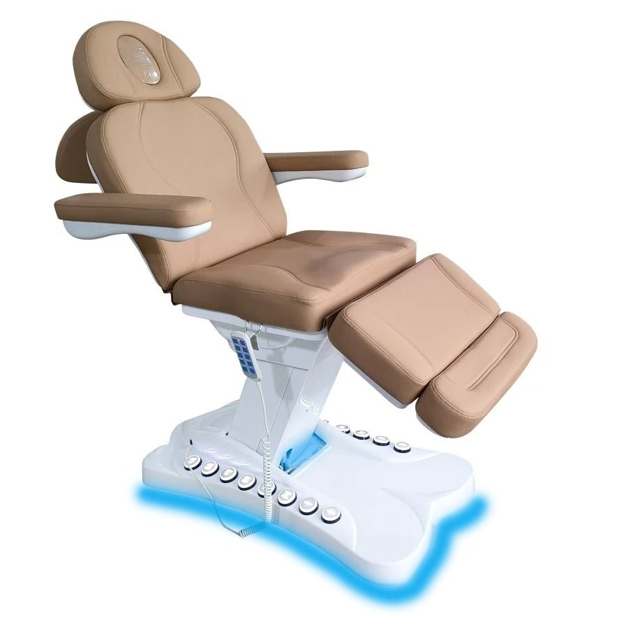 Greenlife® CarryAll 4 Motors Electric Facial Bed SPA Massage Chair with Silicone Leather - Large Foot Control Buttons & Handheld Remote - Perfect for Salon, Spa & Home Relaxation