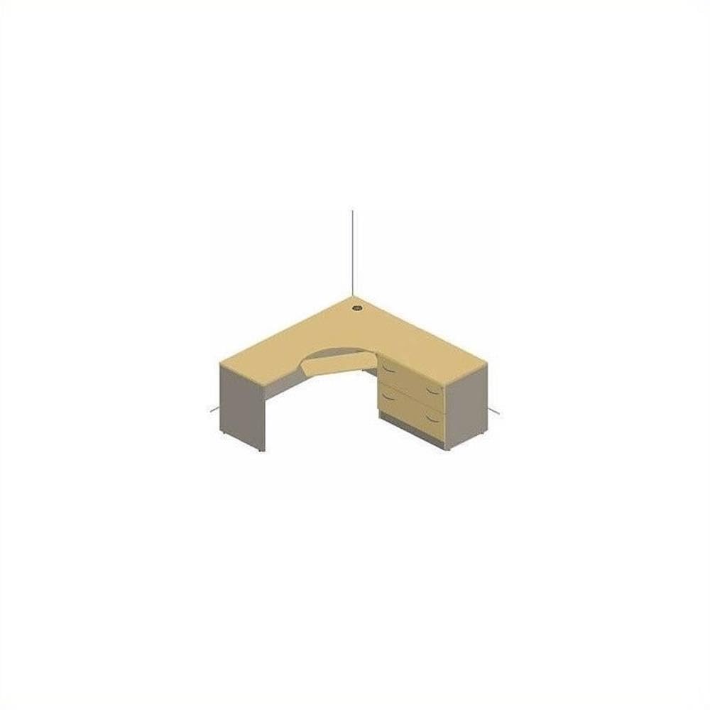 Bush Business Furniture Series C Right-Hand L-Shaped Corner Desk with Lateral File Drawer - Home Office & Workspace Solution for Small Spaces