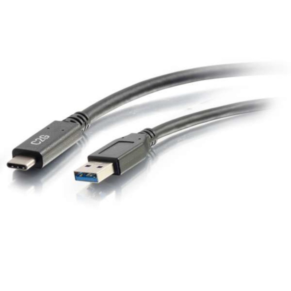 C2G 3.0 USB-C to USB-A 6ft High-Speed Data Sync & Charging Cable - Black (28832) - Perfect for Laptop, Smartphone & Tablet Connectivity