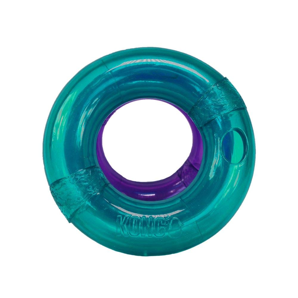 KONG Treat Spiral Ring Dog Chew Toy - Small Size for Puppies & Small Dogs - Durable Rubber Chewing Toy for Teeth Cleaning & Anxiety Relief - Perfect for Training, Playtime & Mental Stimulation