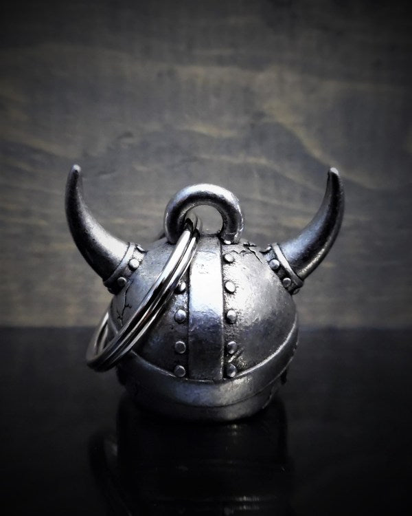 Viking Skull Motorcycle Bell - Guardian Bell for Bikers, Protection Charm for Harley, Cruiser & Chopper - Perfect Gift for Riders & Motorcycle Enthusiasts
