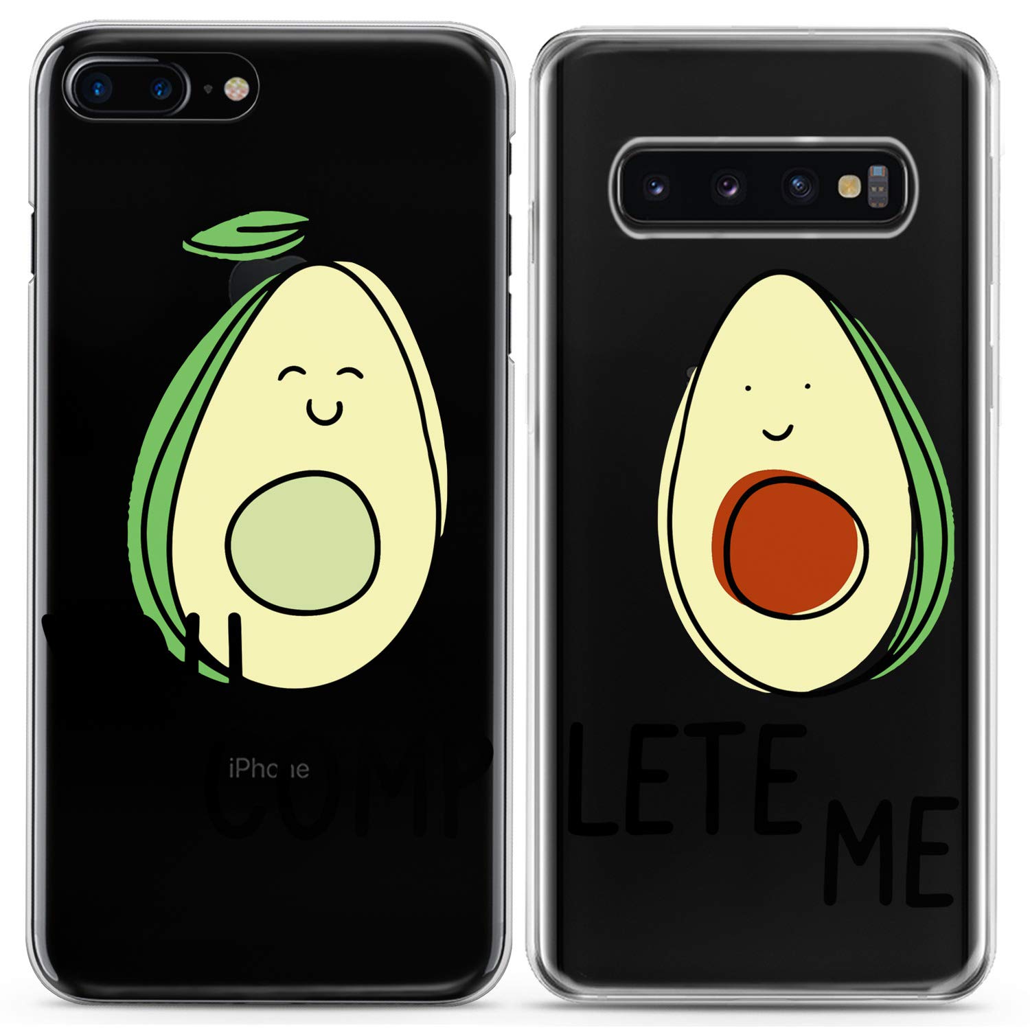 **Matching Couple Phone Cases for iPhone 16/15/14/13/12/11 Pro Max/Mini/Xs/X/6s/8 Plus/7/Xr/10/SE/5 - Avocado Silicone Cover - Cute Kawaii Fruit Design - Perfect for Couples, BFFs & Gifts**    *(Use Case: Ideal for romantic couples, best friends, or as a fun gift for birthdays, anniversaries, or Valentine's Day.)*