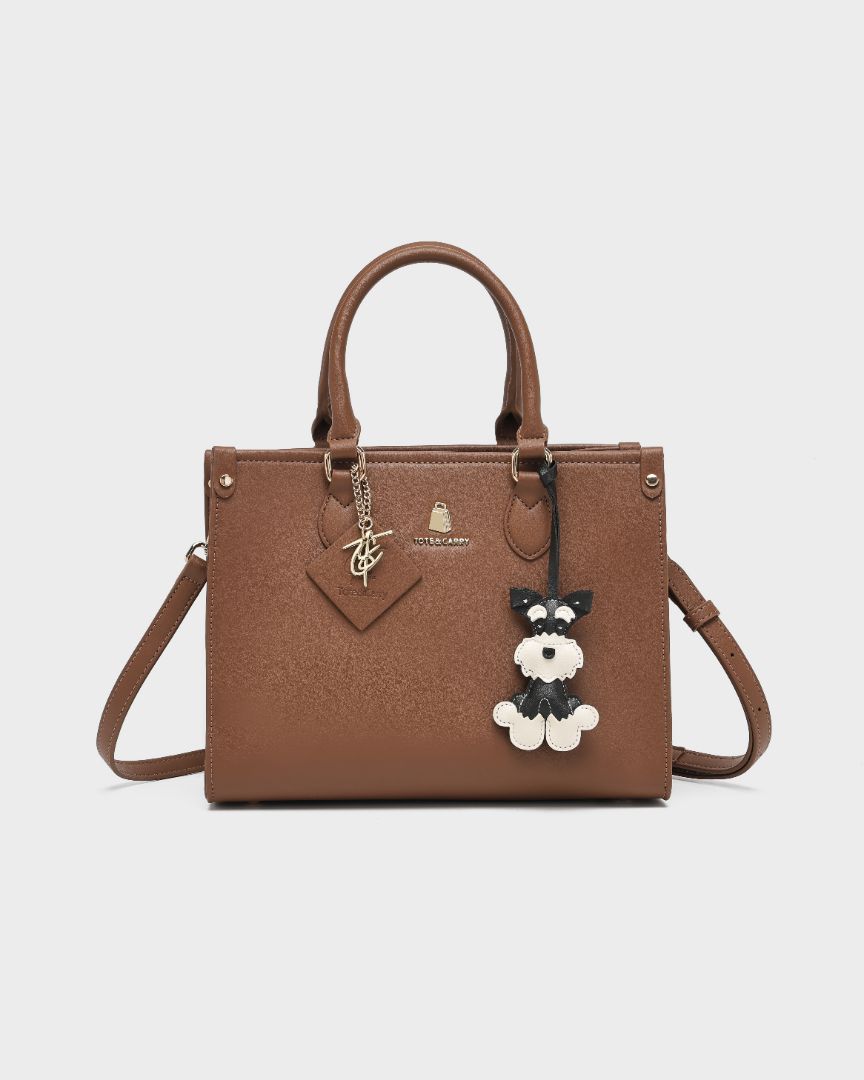 Black & White Doggy Dog Bag Charm - Cute Pet Accessory for Handbags, Backpacks & Keychains | Perfect Gift for Dog Lovers