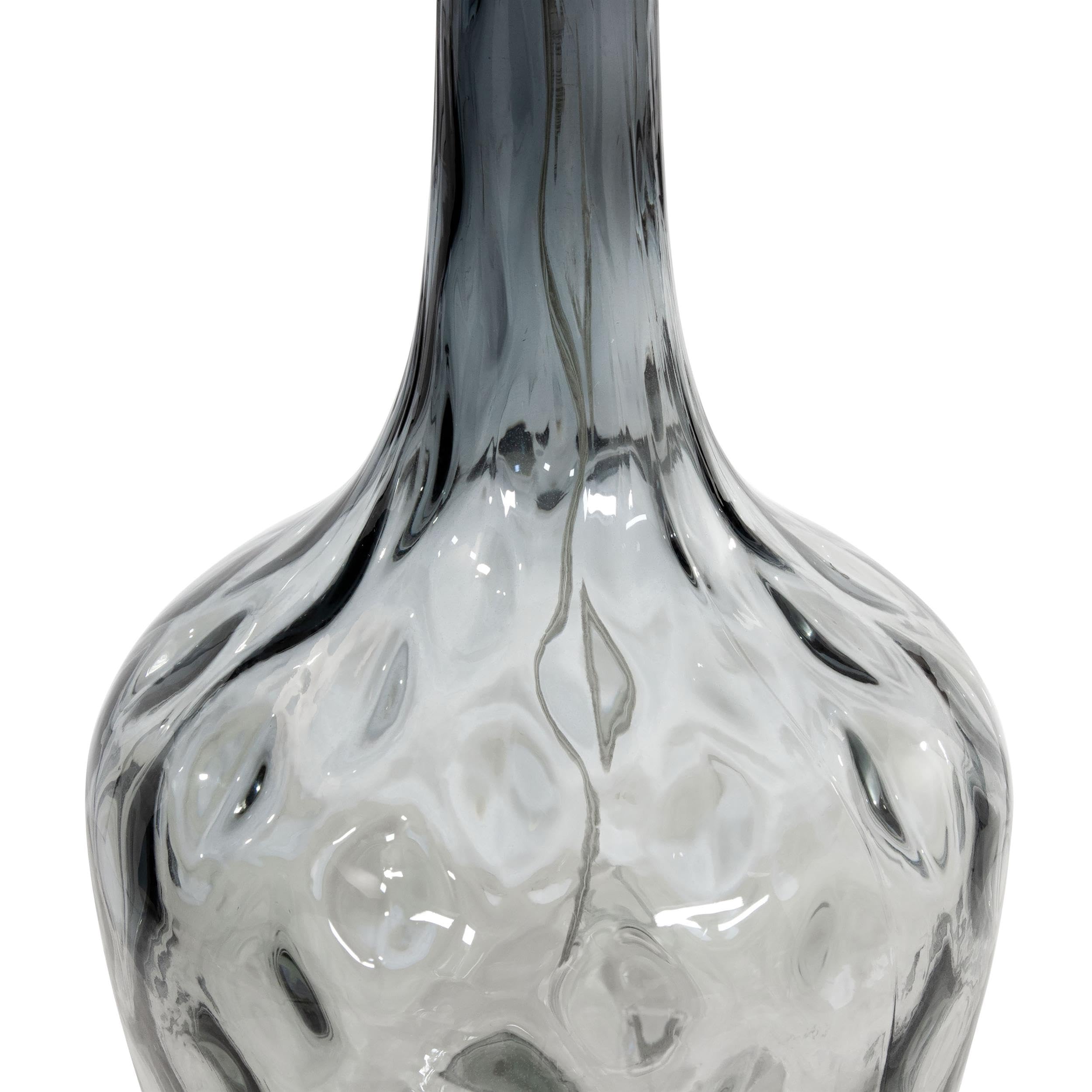 Furniture of America Bellevue Modern Glass Hand Blown Table Lamp - Gray Contemporary Lighting for Living Room, Bedroom & Office Decor