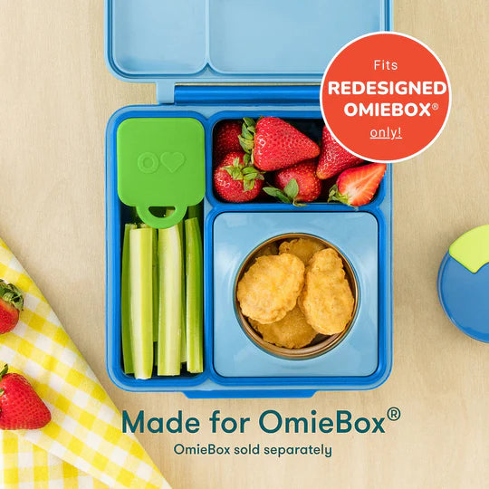 OmieBox Dip Containers - 5 Color Options for Kids Lunch Boxes | Perfect for School, Picnics & On-the-Go Snacks