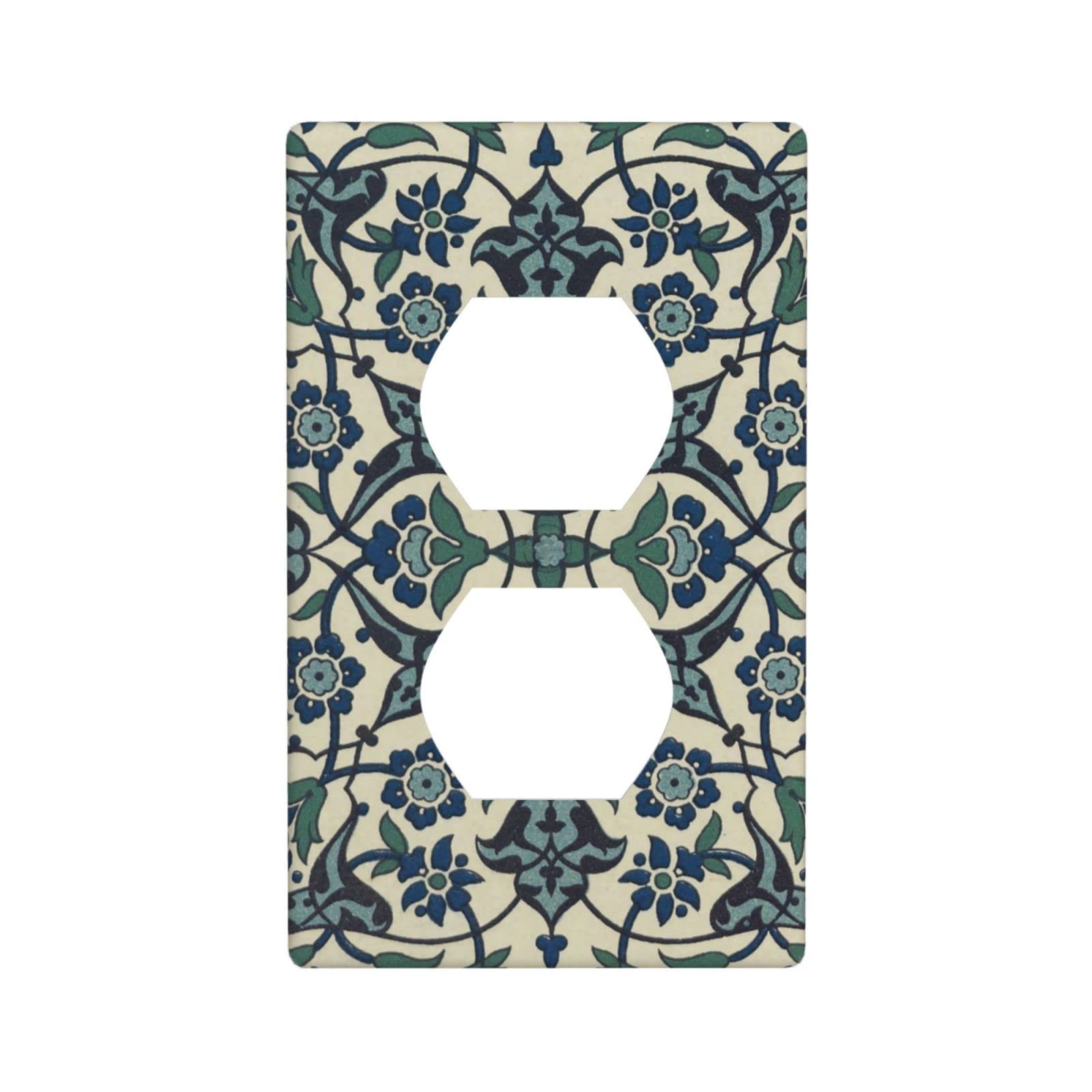 Bohemian Style Light Switch Cover Plate - Decorative Duplex Electrical Outlet Cover (4.5