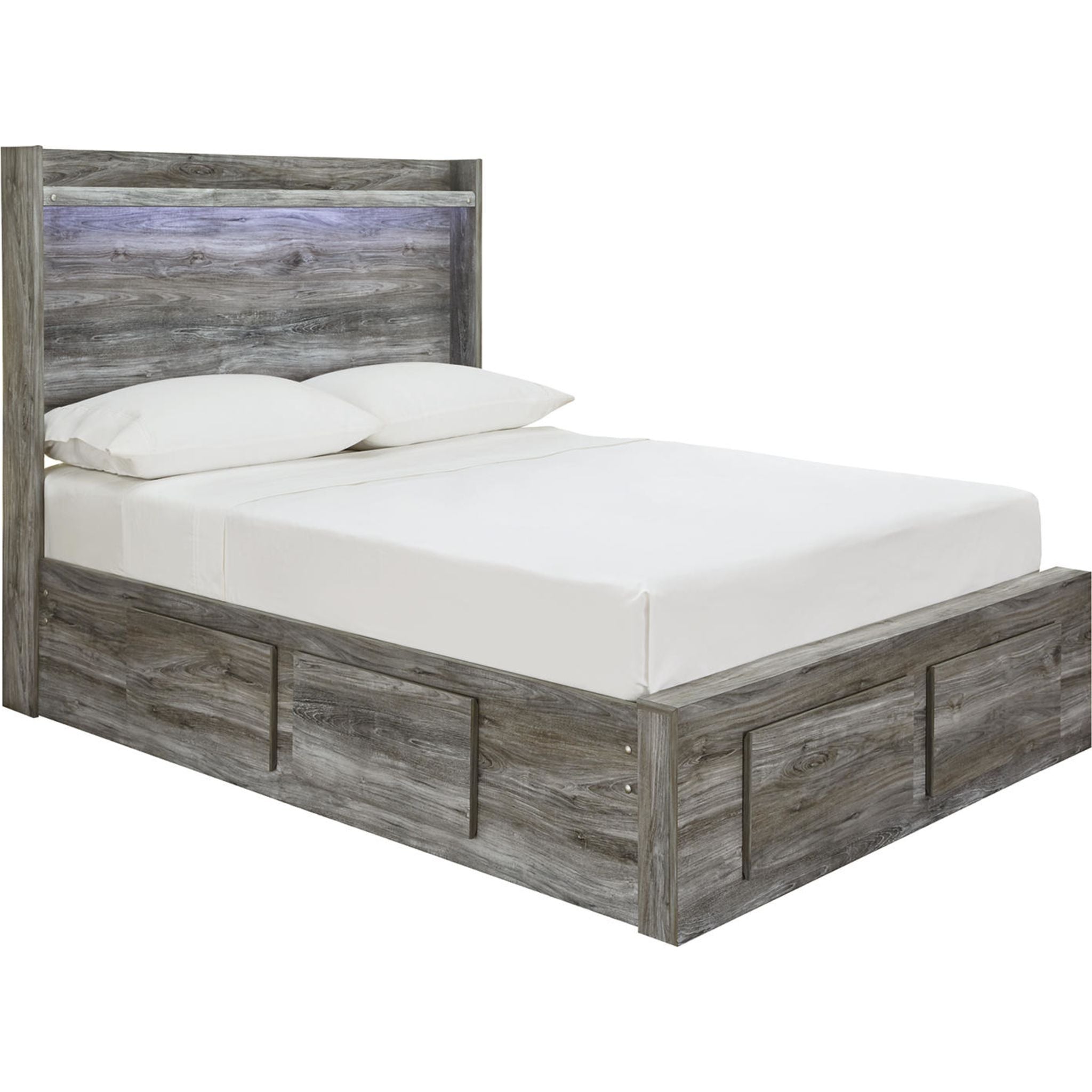 Baystorm 5-Piece Full Storage Bed Set with Underbed Drawers - Gray - Perfect for Small Bedrooms & Dorm Rooms, Space-Saving Furniture Solution
