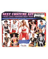 Professional Nurse Costume Kit with Liquid Latex Body Paint - Halloween, Cosplay & Theater Makeup for Adults - Perfect for Costume Parties, Theatrical Performances and Special Effects Makeup