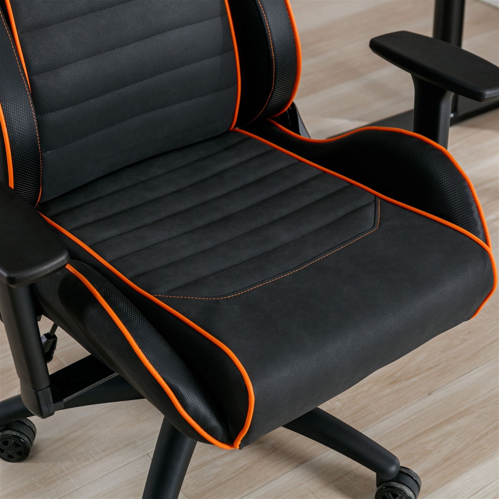 Premium Ergonomic Gaming & Office Chair with Adjustable Armrests - Black & Orange by Tauris - Perfect for Long Work Hours & Intense Gaming Sessions