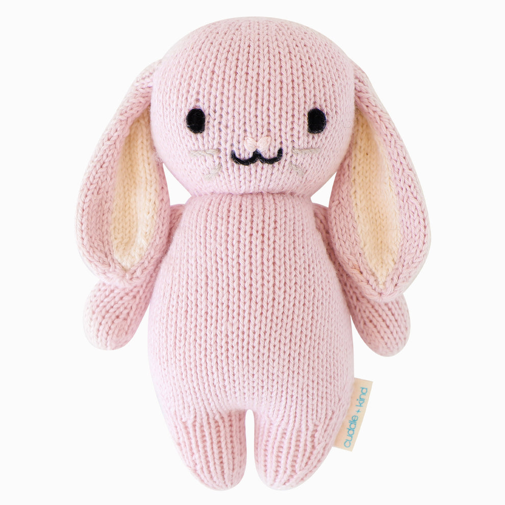 Soft Lilac Long Ear Baby Bunny Plush Toy - Adorable Stuffed Animal for Kids, Nursery Decor, Easter Gifts & Cute Home Decoration