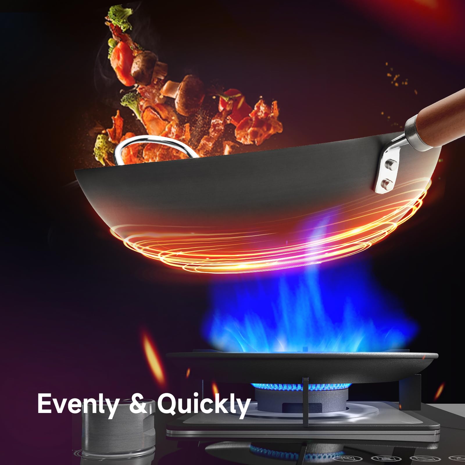 Premium Carbon Steel Wok Pan 12.59
