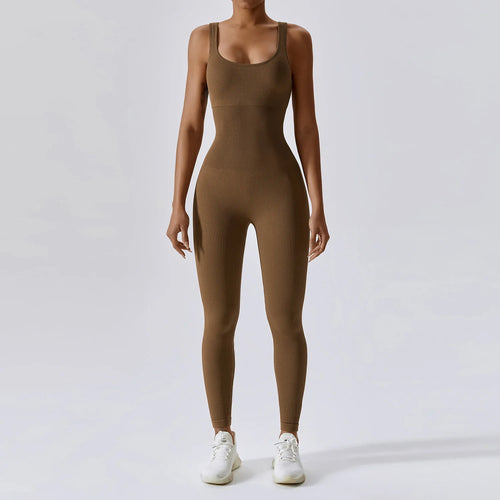 Seamless One-Piece Yoga Suit for Women - Spring Workout Outfit with Belly Control for Dance, Fitness & Tightening - Perfect for Yoga, Gym & Activewear