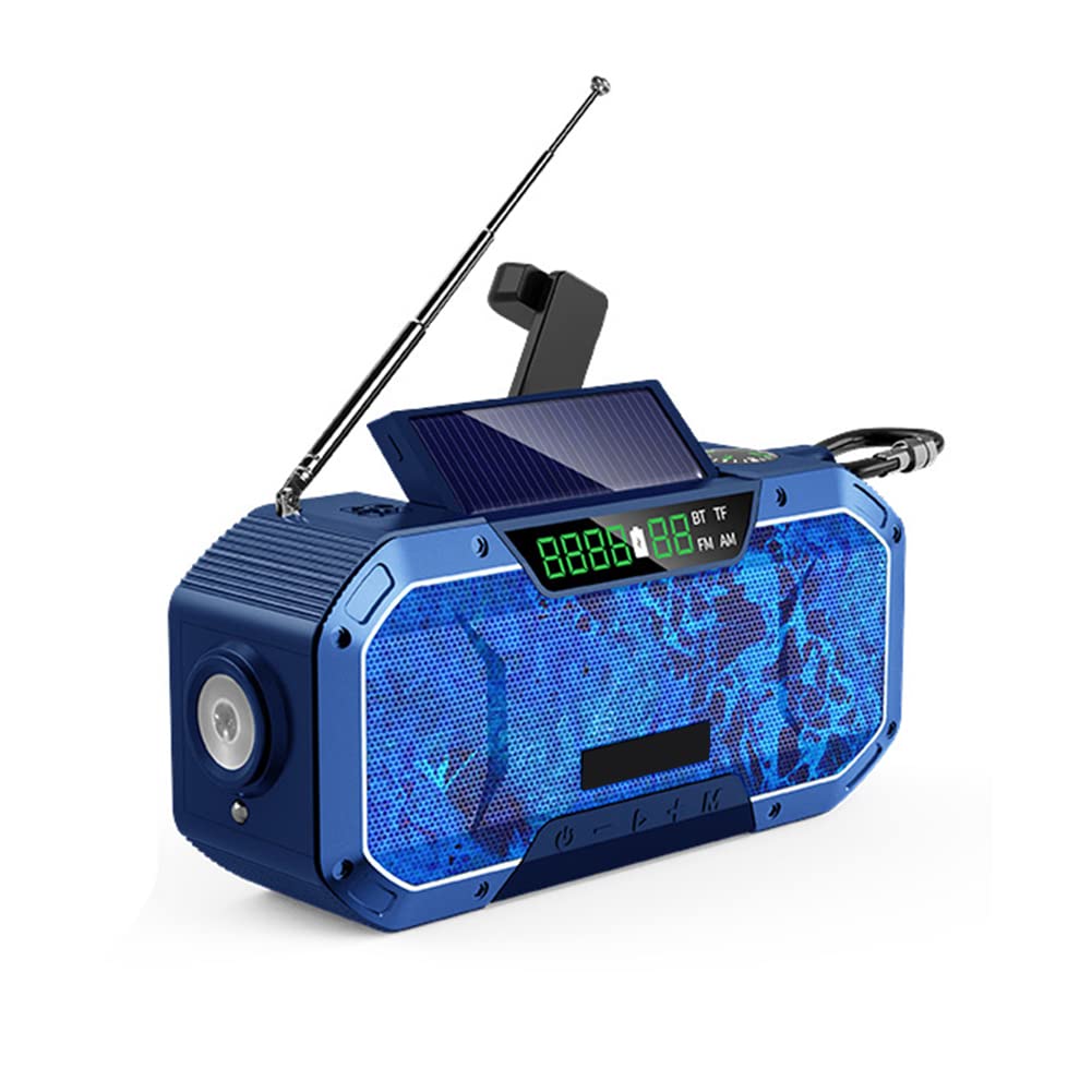Wind Up Solar Radio - Hand Crank & Solar Powered DAB/FM Emergency Radio with 5000mAh Battery, USB Phone Charger & LED Flashlight | Perfect for Camping, Hiking, Power Outages & Outdoor Adventures